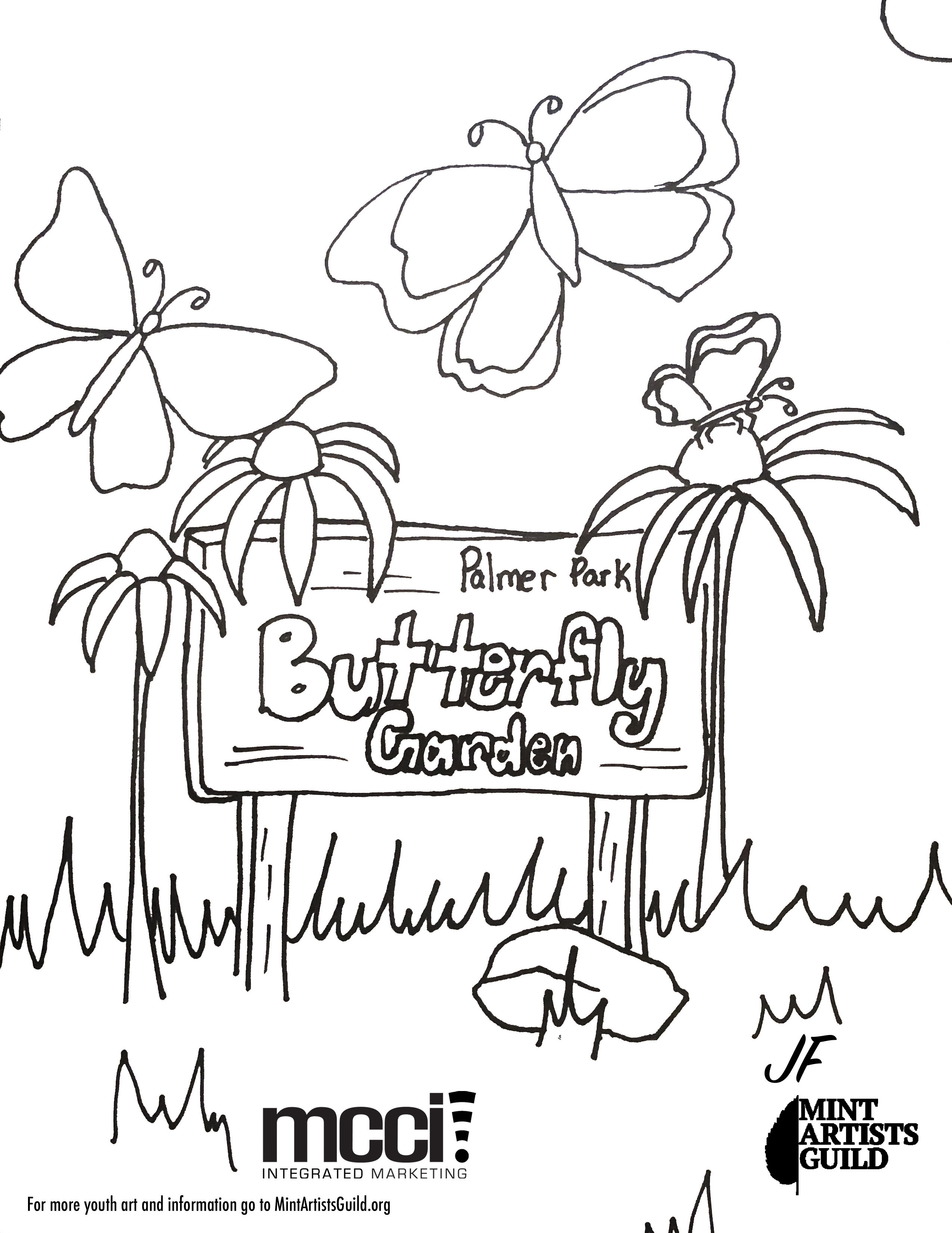 Download Palmer Park Butterfly Garden coloring page