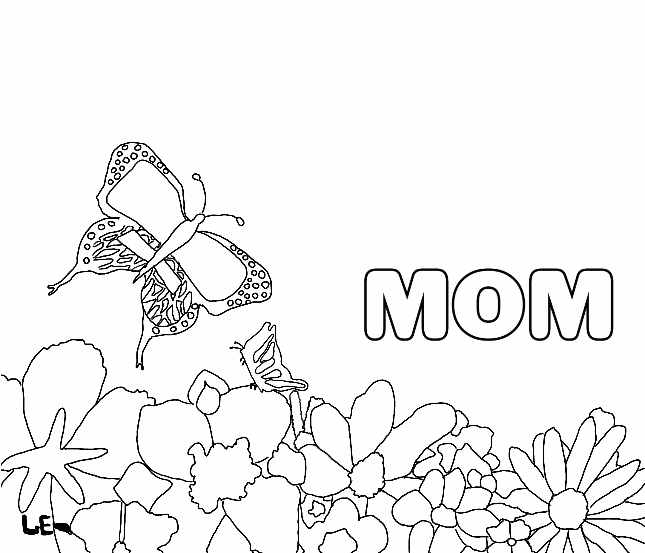 Mom: Mint coloring card - Mint Artists Guild